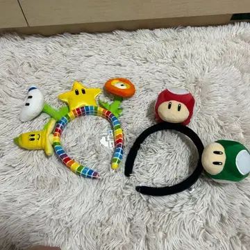 슈퍼 닌텐도 월드 마리오 머리띠 페어 2개 세트