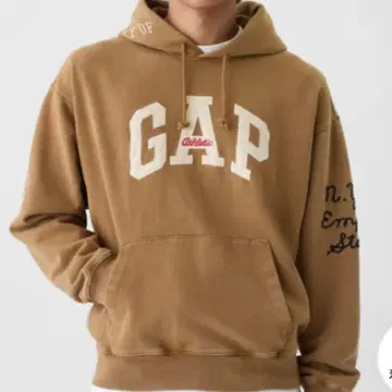 GAP 후드 부착 후드티 브라운