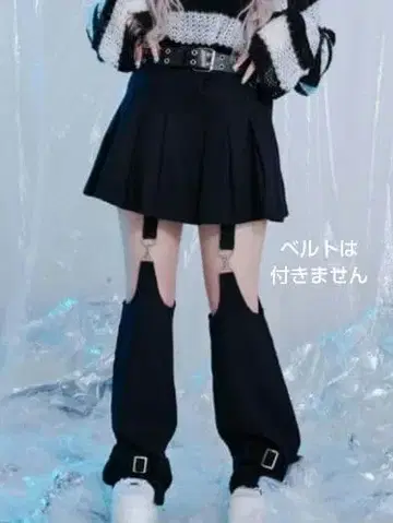 파루엘피 레그 워머 포함 치마바지 블랙 덤 포함