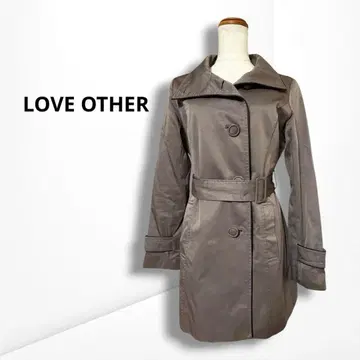 [러브어더] 벨트 트렌치코트 스프링 코트 광택 베이지 9AR