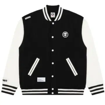 Aape Aapenow 바시티 자켓 블랙/화이트