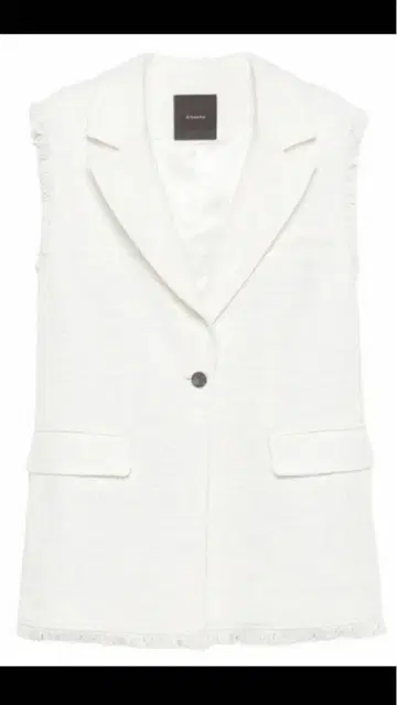 화이트 노카라 슬리브리스 베스트