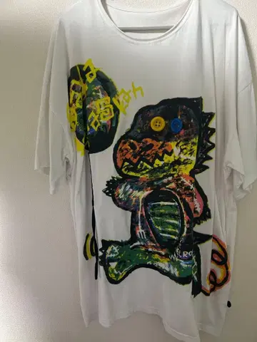 컬러풀 캐릭터 T셔츠 화이트