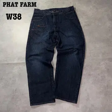 Y2K PHAT FARM Baggy Wide Denim Jeans 38