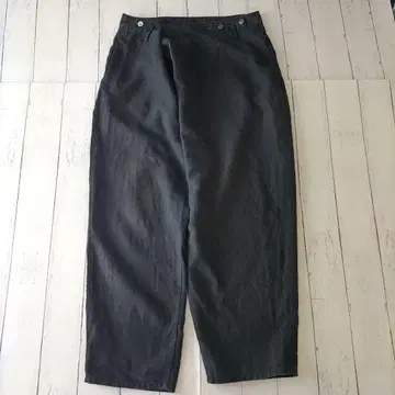 네스트로브 린넨 팬츠 허리 버튼 조개 버튼 린넨