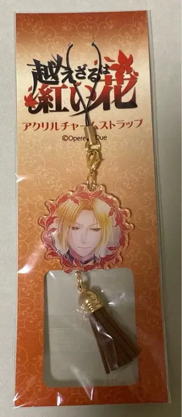 넘어서지 않는 붉은 꽃 홍화 놀 아크릴 참 스트랩