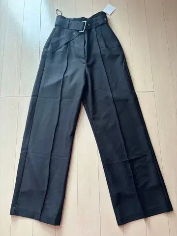 eimy istoire 블랙 하이웨스트 와이드 팬츠 벨트 포함