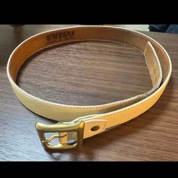 EVISU 에비수 가죽 벨트 MADE IN JAPAN 베이지