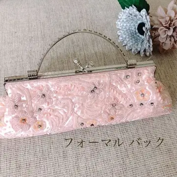 포멀 백 핑크 자수