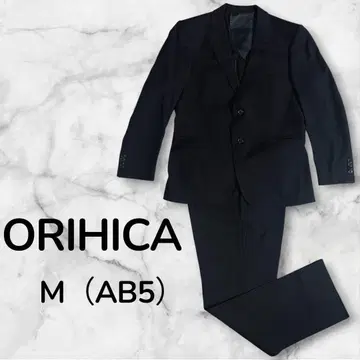 컨디션 최상 ORIHICA 수트 AB5 M 상당 울 100% 슈퍼 블랙