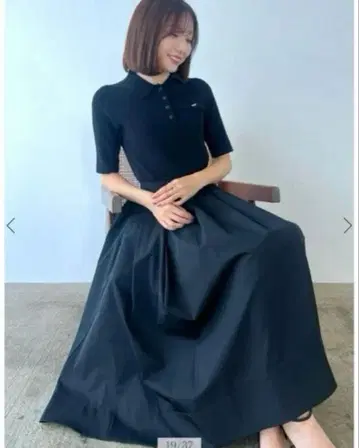 anuans 폴로 니트 도킹 원피스 S 사이즈