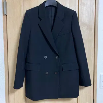 띠어리 럭스 새상품급 블랙 더블 브레스트 테일러드 자켓 38