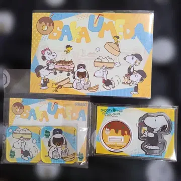 스누피 우메다 로컬 구르메 아크릴 스탠드 아트 카드 마그넷 오사카