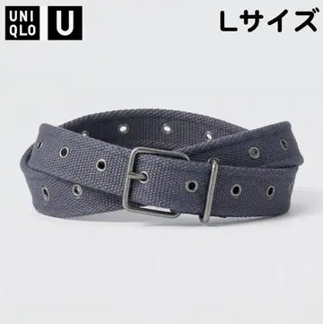 유니클로 U 테이프 벨트 블루 L