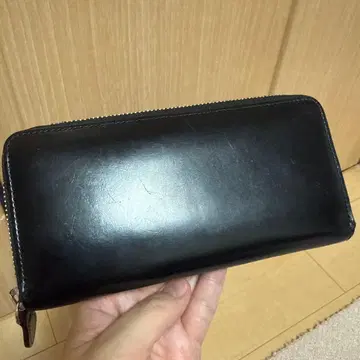 GANZO 코도반 장지갑 라운드 지퍼 블랙