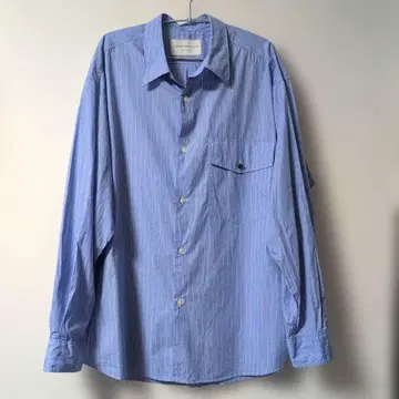미사용 새상품 TOMORROWLAND 스트라이프 셔츠 블루 M 사이즈