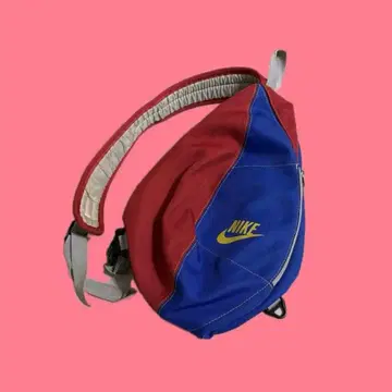구제 의류 NIKE 원숄더 바디 백 90s y2k 빨간색 파랑 자수