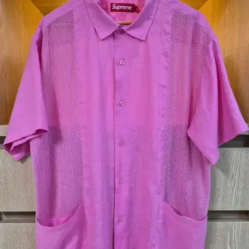 Supreme 24ss Mesh Panel Linen Shirt | 브랜드 중고거래 플랫폼, 번개장터