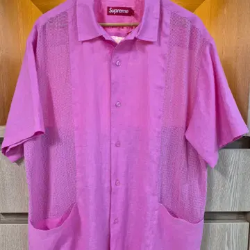 Supreme 24ss Mesh Panel Linen Shirt | 브랜드 중고거래 플랫폼, 번개장터