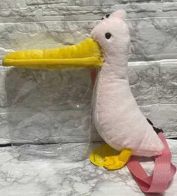 펠리컨 봉제 인형 미니백 핑크 파우치 라운드원 한정판 3