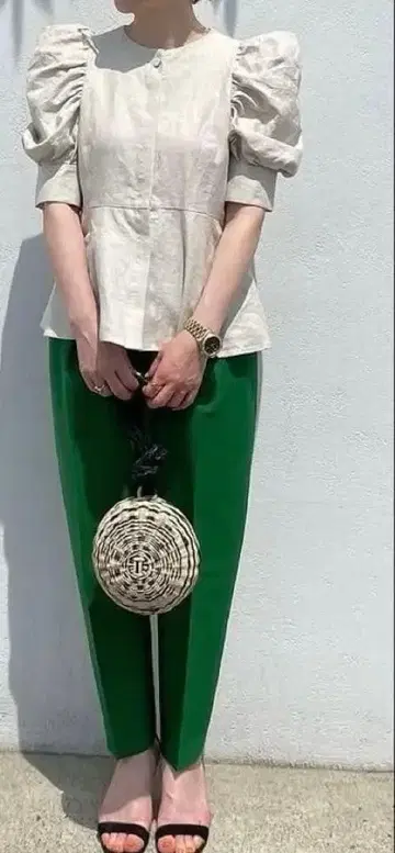 걸리시 girlish st.cecilia 실크 울 팬츠 새상품급 38