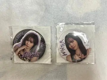 aespa 2026 투어 랜덤 토이 윈터 캔뱃지 2개 세트