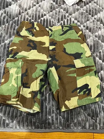 카모플라쥬 카고 숏팬츠 벨트 포함