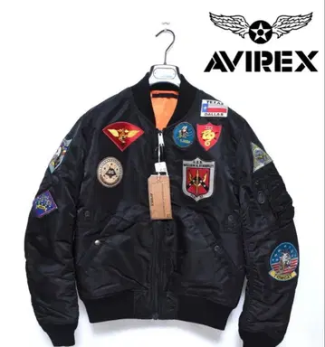 정가 이하 새상품 AVIREX MA-1 탑건 모델 XL 블랙