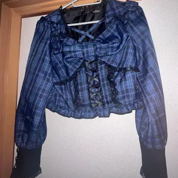 NOEMIE 네이비 체크 무늬 셋업