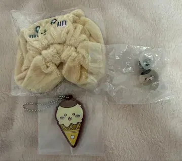 밤만쥬 마크 액세서리 스크런치 러버 키링 가챠가챠