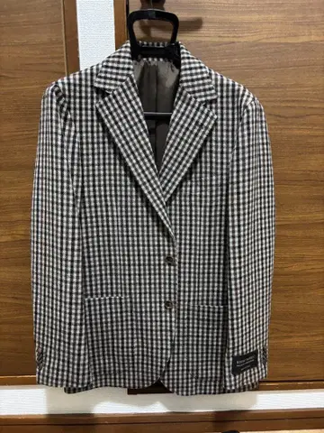BEAMS HEART 체크 무늬 테일러드 자켓 L
