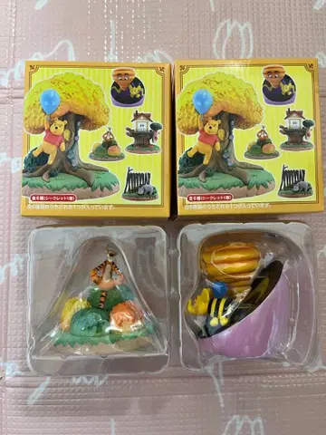 디즈니 미니어처 피규어 컬렉션 푸우 허니 헌트 2개 마지막