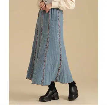 Ray BEAMS 컬러 스티치 머메이드 스커트