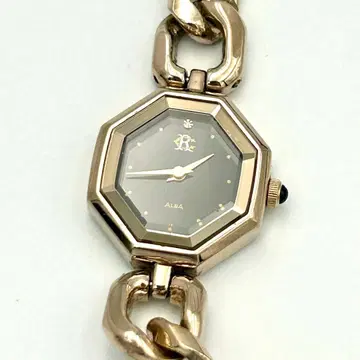 레어 새상품급 작동 SEIKO ALBA 알바 옥타곤 팔찌 쿼츠