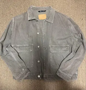 ZARA 그레이 데님 자켓 L 사이즈