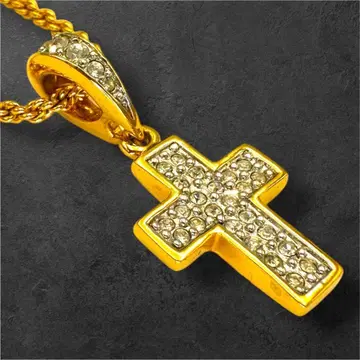 스와로브스키 목걸이 골드 큐빅 십자가 r8154