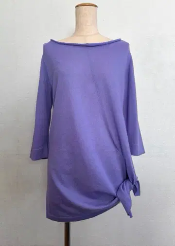 CIVIDINI 치비디니 7부 소매 캐시미어 스웨터 보라색 퍼플