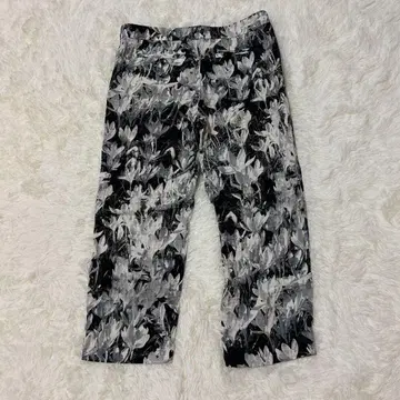 레어 드리스반노튼 꽃무늬 팬츠 블랙 x 화이트 36