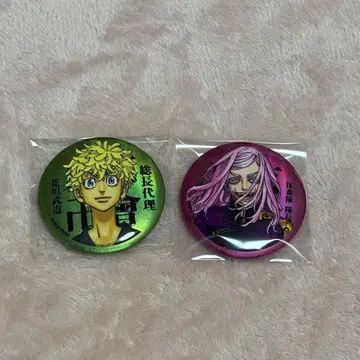 도쿄 리벤저스 매트 메탈릭 캔뱃지 산즈 하루치요 하나가키 타케미치