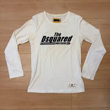 DSQUARED2 화이트 롱 슬리브 T셔츠 L