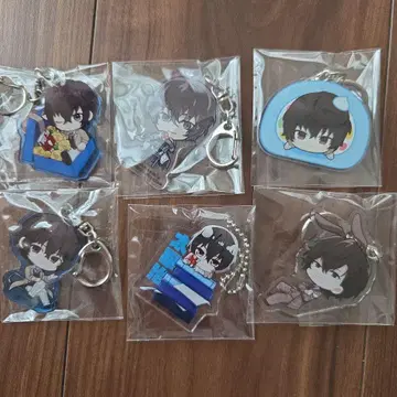 다자이 오사무 아크릴 키링 세트 6종