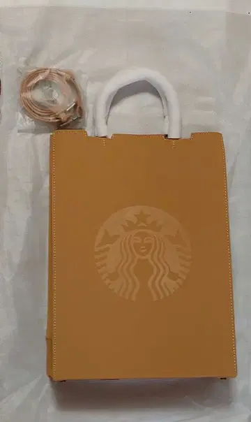 스타벅스 2WAY 가죽 토트백 천연 가죽 A4 수납 가능