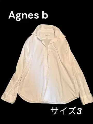 Agnes b 화이트 긴팔 셔츠 사이즈 3