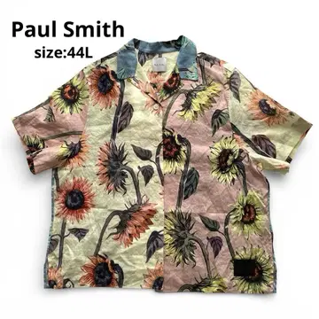 [빅 사이즈] Paul Smith 썬플라워 반팔 하와이안 셔츠 44L