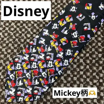 Disney 디즈니 넥타이 올 패턴 미키 레트로 빈티지 개성파