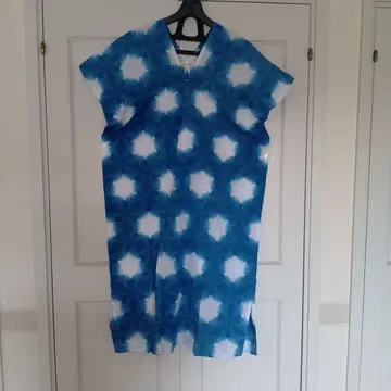 유키하나 시보리 원피스 남색 염색