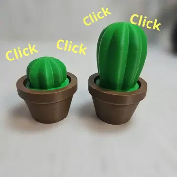 눌러서 즐거운! 미니 선인장 클릭 토이 2개 세트