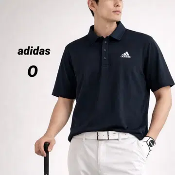 adidas 아디다스 골프웨어 피케 셔츠 L 남성용 블랙