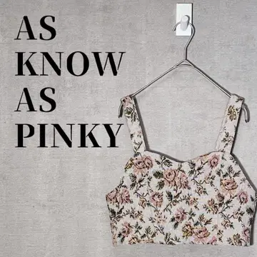 AS KNOW AS PINKY 꽃무늬 뷔스티에 숏 사이즈 F 베이지 계열