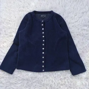 아네스베 가디건 프레션 최근 모델 파일 원단 네이비